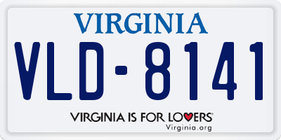 VA license plate VLD8141