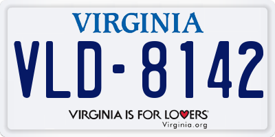 VA license plate VLD8142