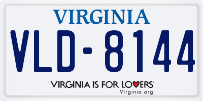 VA license plate VLD8144