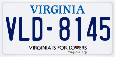 VA license plate VLD8145