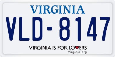 VA license plate VLD8147