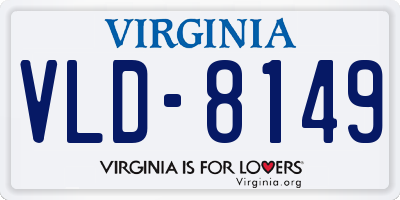VA license plate VLD8149