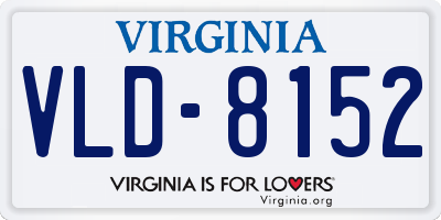 VA license plate VLD8152