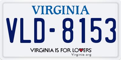 VA license plate VLD8153