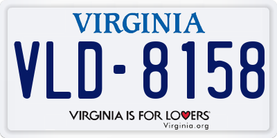 VA license plate VLD8158