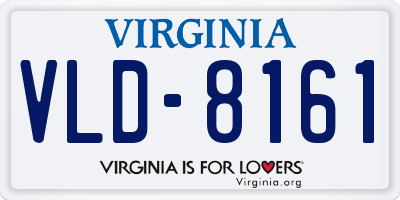 VA license plate VLD8161