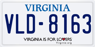 VA license plate VLD8163