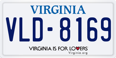 VA license plate VLD8169