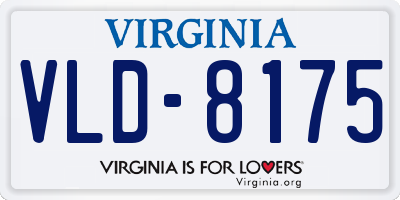 VA license plate VLD8175
