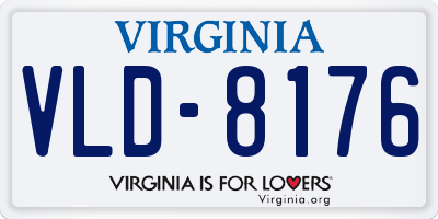 VA license plate VLD8176