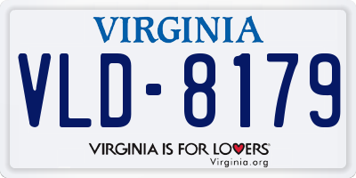 VA license plate VLD8179