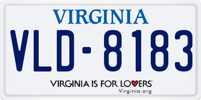 VA license plate VLD8183
