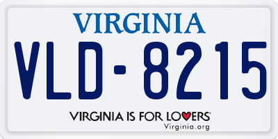 VA license plate VLD8215