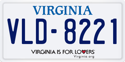 VA license plate VLD8221