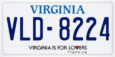 VA license plate VLD8224