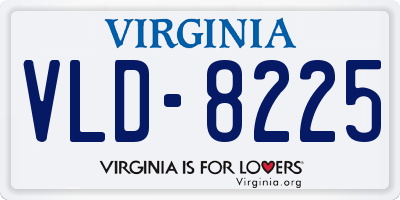 VA license plate VLD8225