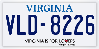 VA license plate VLD8226