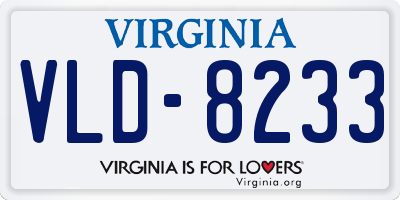 VA license plate VLD8233