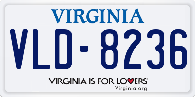 VA license plate VLD8236