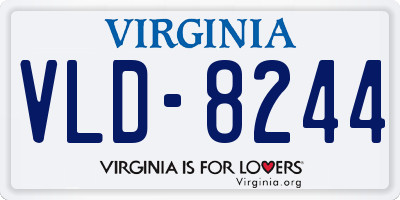 VA license plate VLD8244