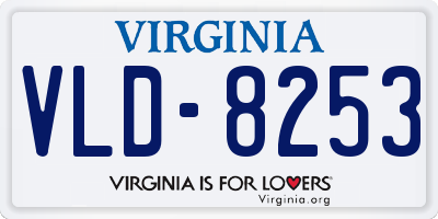 VA license plate VLD8253