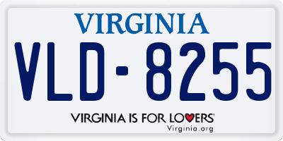 VA license plate VLD8255