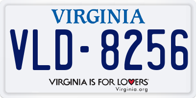 VA license plate VLD8256