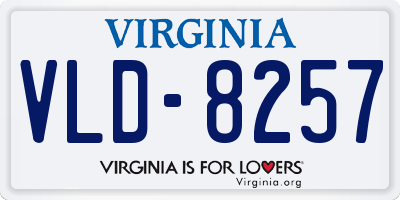 VA license plate VLD8257