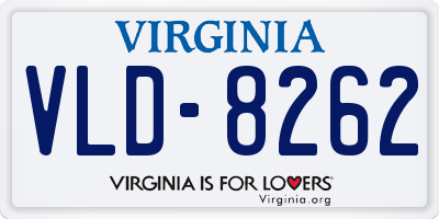 VA license plate VLD8262