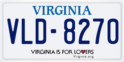VA license plate VLD8270