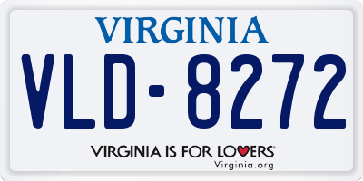 VA license plate VLD8272