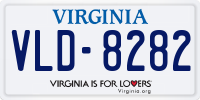 VA license plate VLD8282
