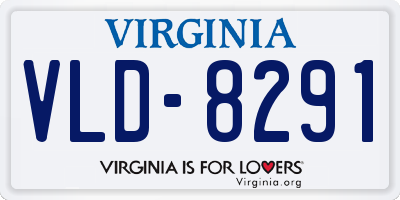 VA license plate VLD8291