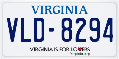 VA license plate VLD8294