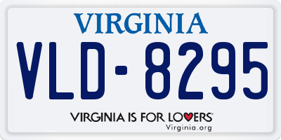 VA license plate VLD8295