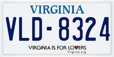 VA license plate VLD8324