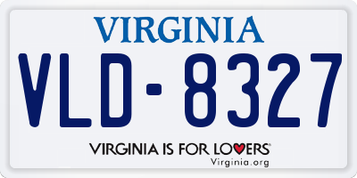 VA license plate VLD8327