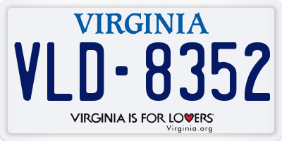 VA license plate VLD8352