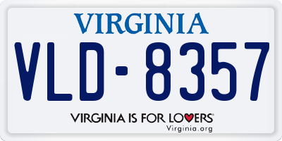 VA license plate VLD8357
