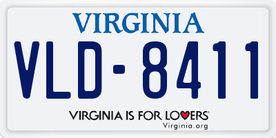 VA license plate VLD8411