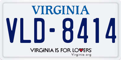 VA license plate VLD8414