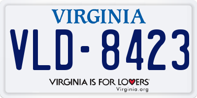 VA license plate VLD8423