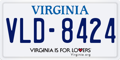 VA license plate VLD8424