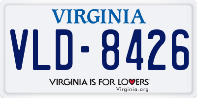 VA license plate VLD8426