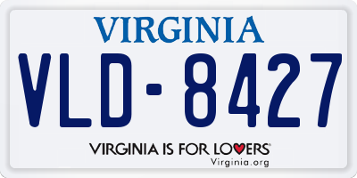 VA license plate VLD8427