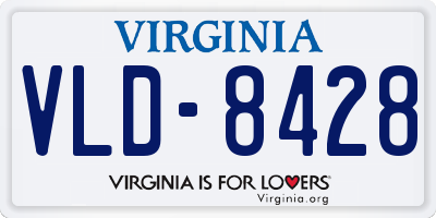 VA license plate VLD8428