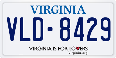 VA license plate VLD8429