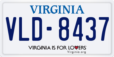 VA license plate VLD8437