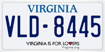 VA license plate VLD8445