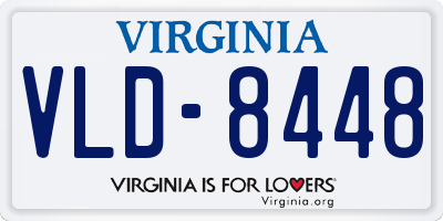 VA license plate VLD8448